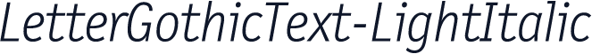 LetterGothicText-LightItalic