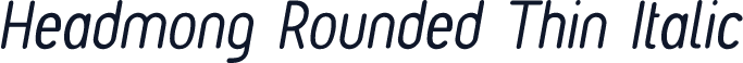 Headmong Rounded Thin Italic