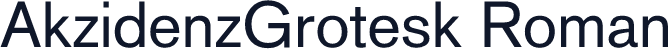 AkzidenzGrotesk Roman