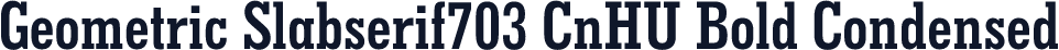 Geometric Slabserif703 CnHU Bold Condensed