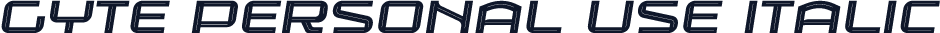 Gyte Personal Use Italic