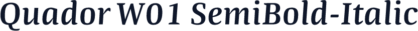 Quador W01 SemiBold-Italic