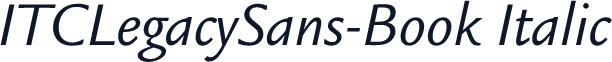 ITCLegacySans-Book Italic