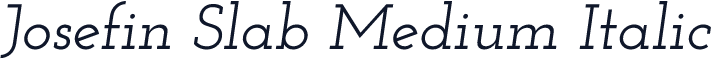 Josefin Slab Medium Italic