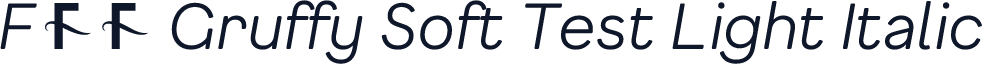 F37 Gruffy Soft Test Light Italic