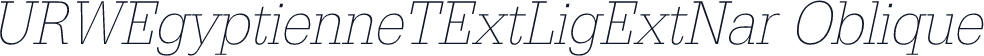 URWEgyptienneTExtLigExtNar Oblique