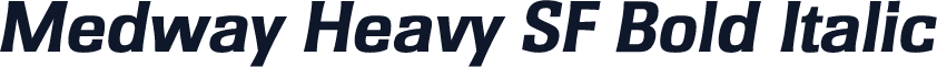 Medway Heavy SF Bold Italic