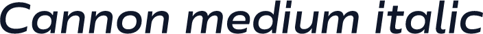 Cannon medium italic