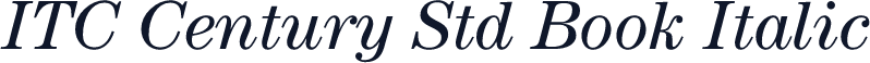 ITC Century Std Book Italic