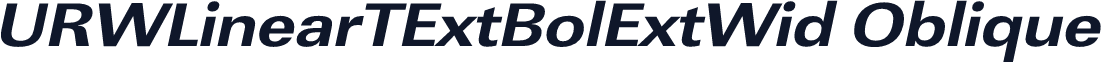 URWLinearTExtBolExtWid Oblique