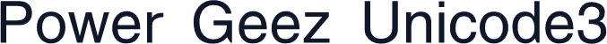 Power Geez Unicode3