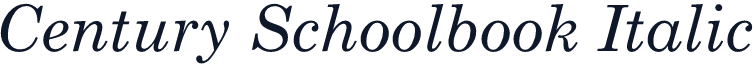 Century Schoolbook Italic