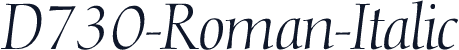 D730-Roman-Italic