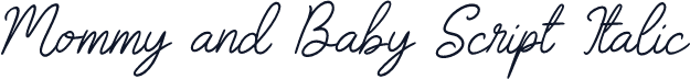 Mommy and Baby Script Italic