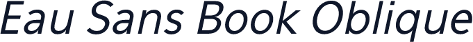 Eau Sans Book Oblique
