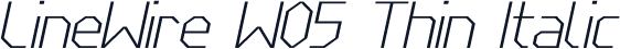 LineWire W05 Thin Italic