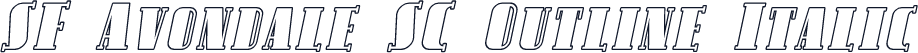 SF Avondale SC Outline Italic
