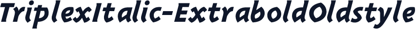 TriplexItalic-ExtraboldOldstyle