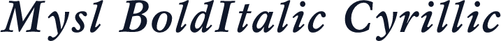 Mysl BoldItalic Cyrillic