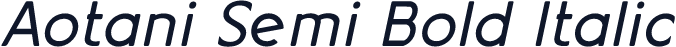 Aotani Semi Bold Italic