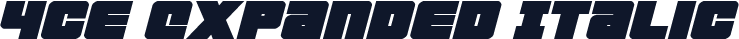 4ce Expanded Italic