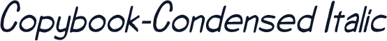 Copybook-Condensed Italic
