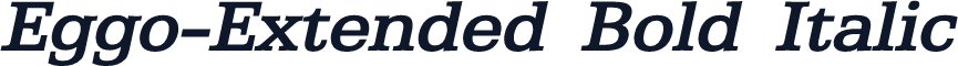 Eggo-Extended Bold Italic