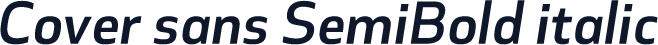 Cover sans SemiBold italic