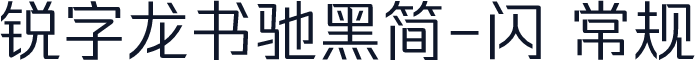 锐字龙书驰黑简-闪 常规