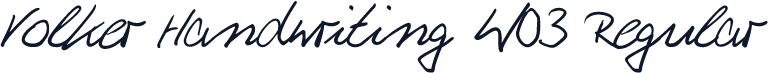 Volker Handwriting W03 Regular