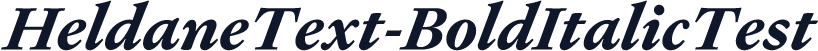 HeldaneText-BoldItalicTest