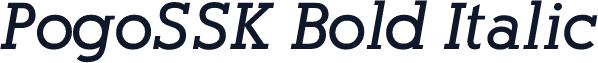 PogoSSK Bold Italic
