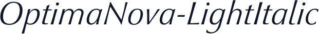 OptimaNova-LightItalic