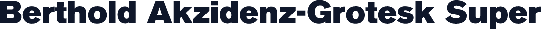 Berthold Akzidenz-Grotesk Super