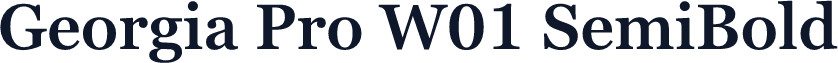 Georgia Pro W01 SemiBold