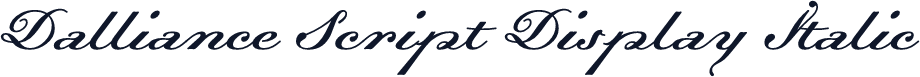 Dalliance Script Display Italic