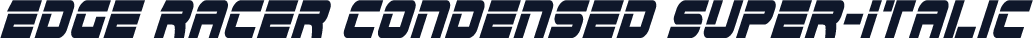 Edge Racer Condensed Super-Italic