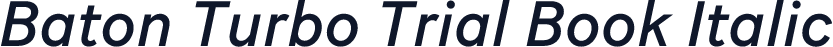 Baton Turbo Trial Book Italic