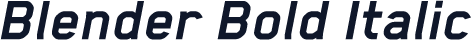 Blender Bold Italic