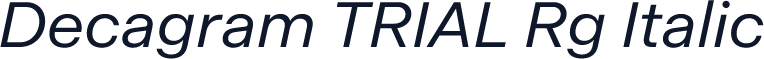 Decagram TRIAL Rg Italic