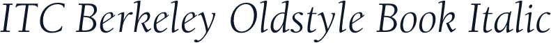 ITC Berkeley Oldstyle Book Italic