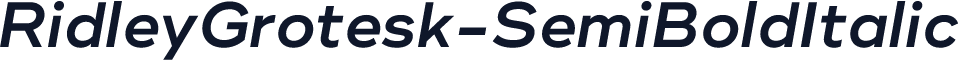 RidleyGrotesk-SemiBoldItalic