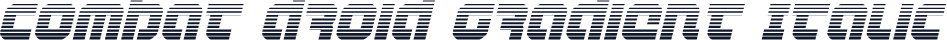 Combat Droid Gradient Italic