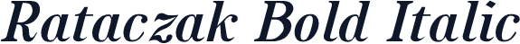 Rataczak Bold Italic
