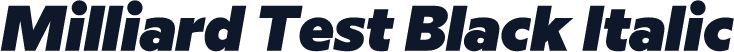 Milliard Test Black Italic