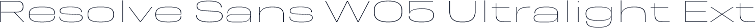 Resolve Sans W05 Ultralight Ext