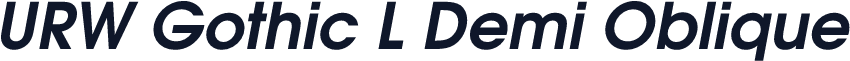 URW Gothic L Demi Oblique
