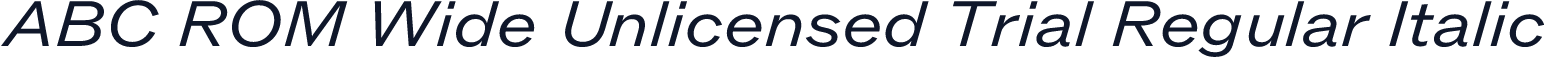 ABC ROM Wide Unlicensed Trial Regular Italic