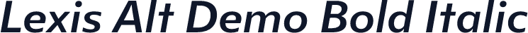 Lexis Alt Demo Bold Italic