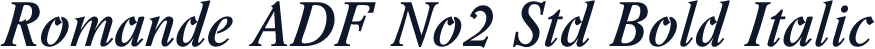Romande ADF No2 Std Bold Italic